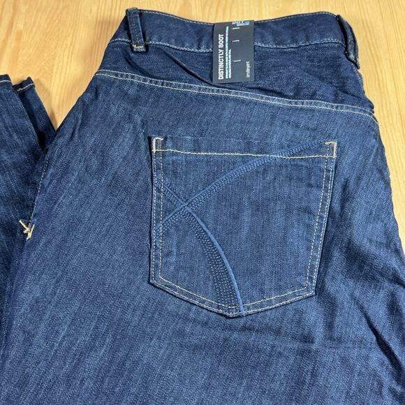 NWT Lane Bryant Distinctly Bootcut Mid rise Size 26 TALL DARK wash - Picture 4 of 8